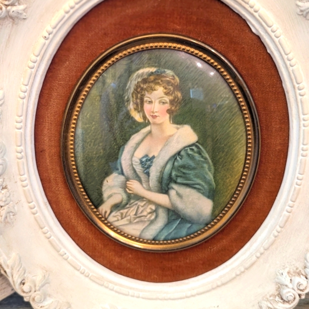 Vintage Cameo Creation Mary By C.E. Leslie R.A. Oval Ornate Framed Portrait - Picture 2 of 6
